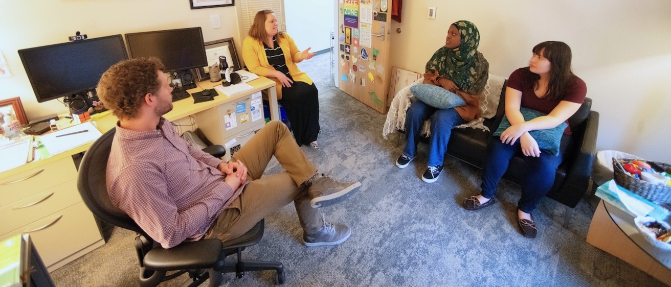 image of students in a counseling session