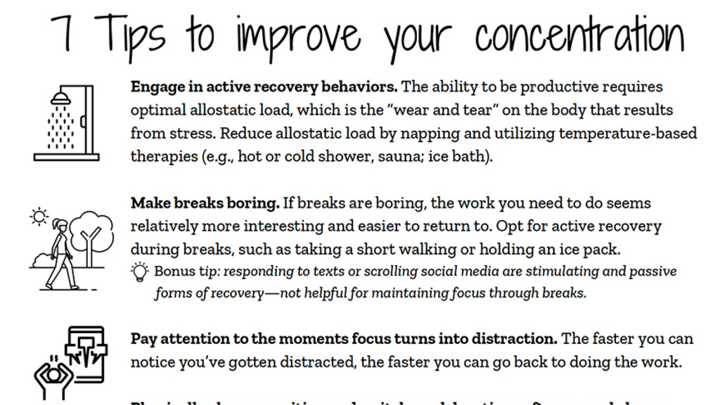 tips for concentration
